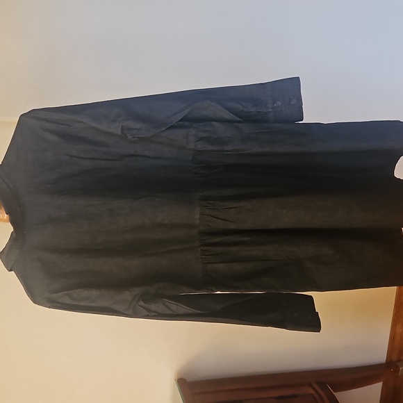 NWT Nine West, Charcoal Denim Long Sleeve Dress, Medium - Picture 4 of 8